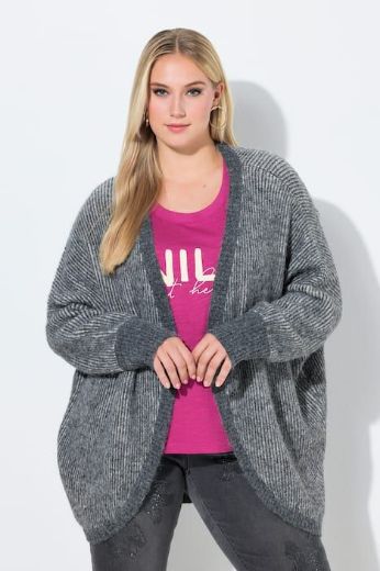 Plus size veliki brojevi Kardigan dugih rukava otvorenog kroja za punije