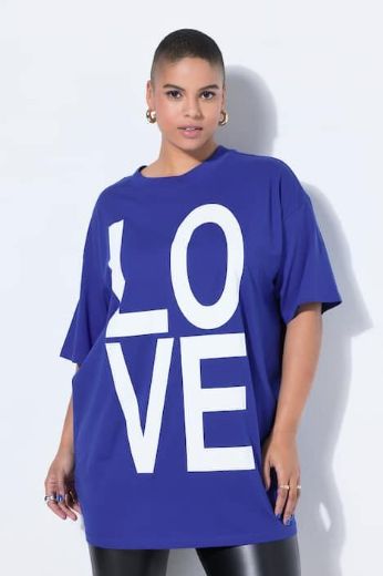 Plus size veliki brojevi Majica dužeg kroja s natpisom za punije
