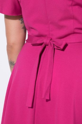 Plus size veliki brojevi Haljina svečana midi kratkih rukava za punije
