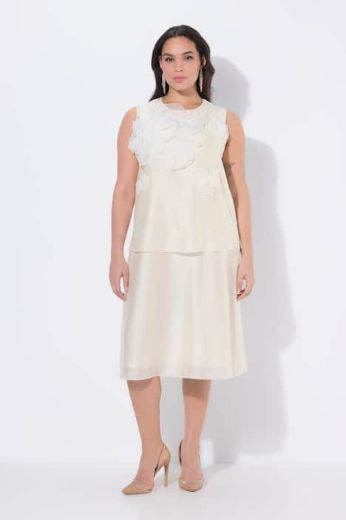 Plus size veliki brojevi Haljina elegantna midi bez rukava za punije
