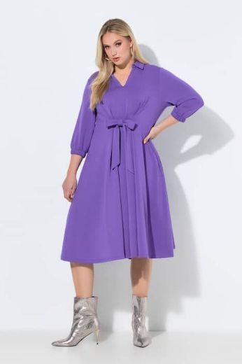 Plus size veliki brojevi Haljina midi 3/4 rukava za punije