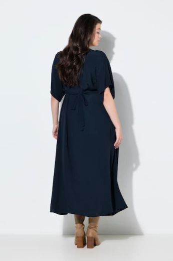 Plus size veliki brojevi Haljina maxi kratkih rukava V ovratnika za punije