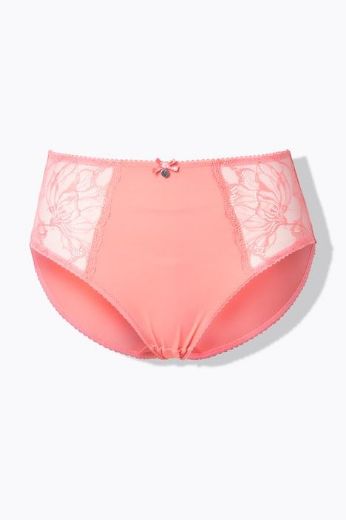 Plus size veliki brojevi Gaćice midi s cvjetnom čipkom za punije