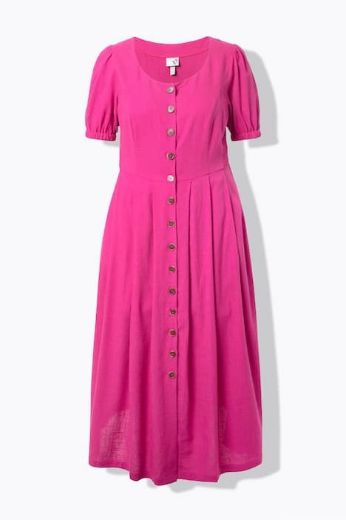 Plus size veliki brojevi Haljina maxi kratkih rukava okruglog ovratnika za punije