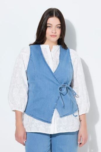 Plus size veliki brojevi Prsluk od trapera za punije