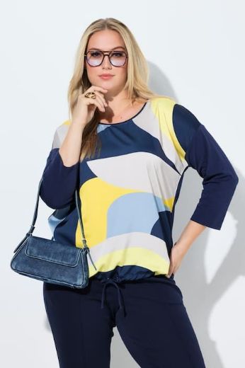 Plus size veliki brojevi Majica 3/4 rukava okruglog ovratnika za punije