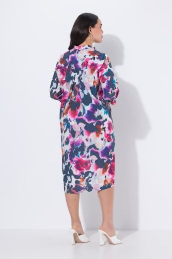 Plus size veliki brojevi Haljina midi 3/4 rukava za punije