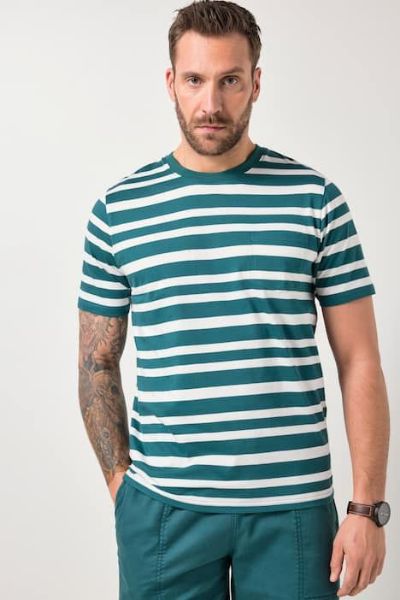 Veliki brojevi Majica kratkih rukava na pruge moda za punije