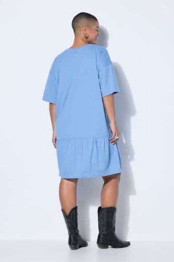 Plus size veliki brojevi Haljina kratkih rukava A kroja za punije