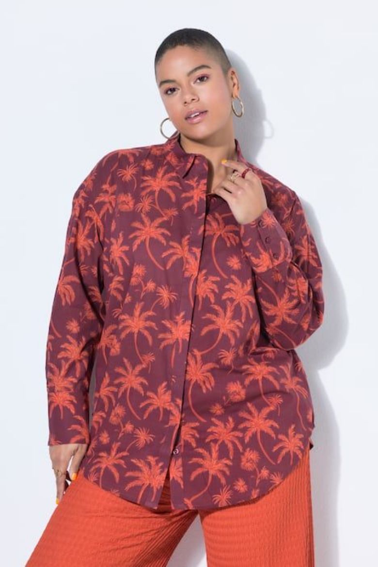 Plus size veliki brojevi Košulja dugih rukava šireg kroja za punije