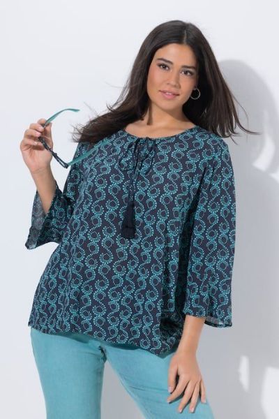 Veliki brojevi Bluza 3/4 rukava A kroja moda za punije