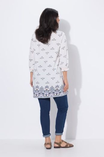 Plus size veliki brojevi Tunika 3/4 rukava A kroja za punije