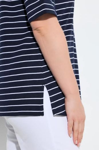 Plus size veliki brojevi Majica kratkih rukava pamučna s kragnom za punije