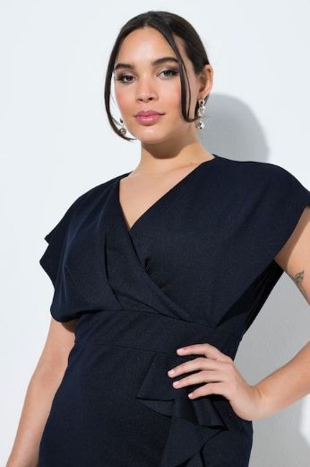 Plus size veliki brojevi Haljina elegantna V izreza za punije