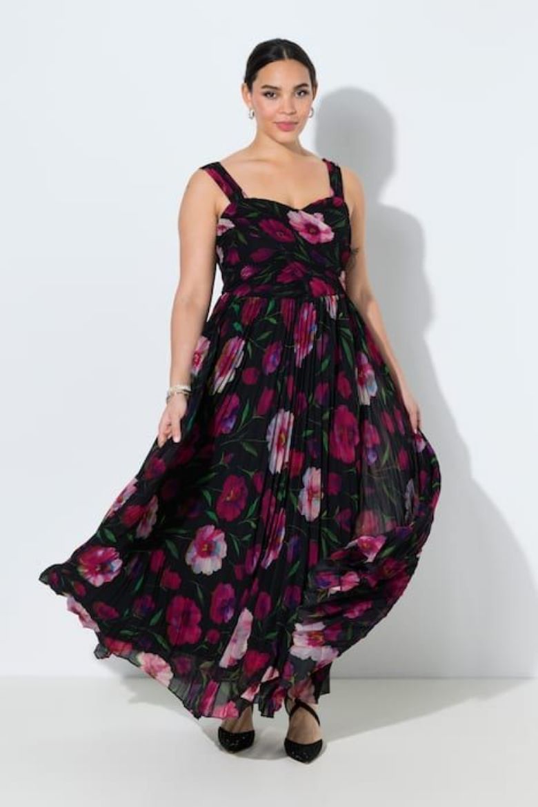 Plus size veliki brojevi Haljina elegantna maxi cvjetnog uzorka za punije