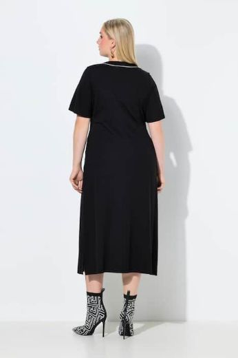 Plus size veliki brojevi Haljina elegantna maxi kratkih rukava A kroja za punije