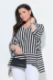 Veliki brojevi Bluza 3/4 rukava V izrez moda za punije