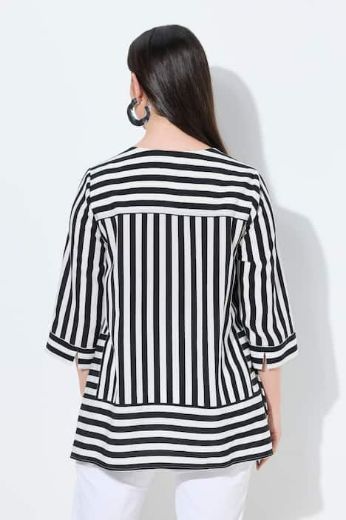 Plus size veliki brojevi Bluza 3/4 rukava V izrez za punije