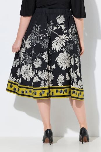 Plus size veliki brojevi Suknja midi cvjetnog uzorka za punije