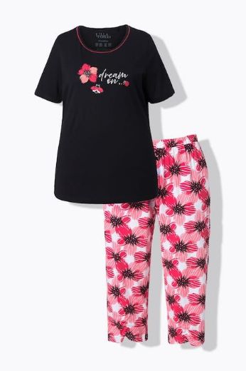 Plus size veliki brojevi Pidžama dvodijelna kratkih rukava za punije