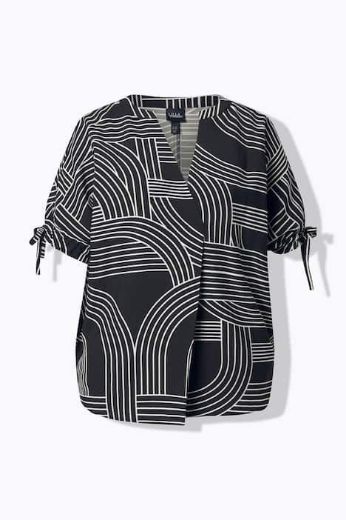 Plus size veliki brojevi Bluza kratkih rukava V izreza za punije