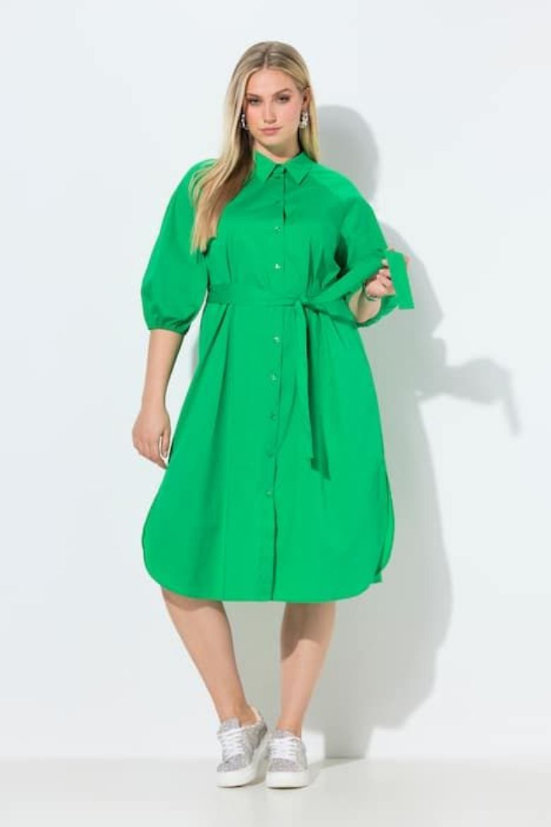 Plus size veliki brojevi Haljina 3/4 rukava A kroja za punije