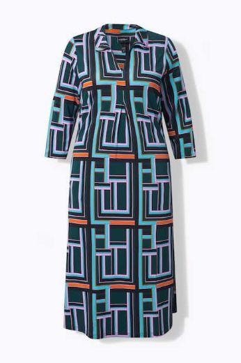 Plus size veliki brojevi Haljina midi 3/4 rukava za punije