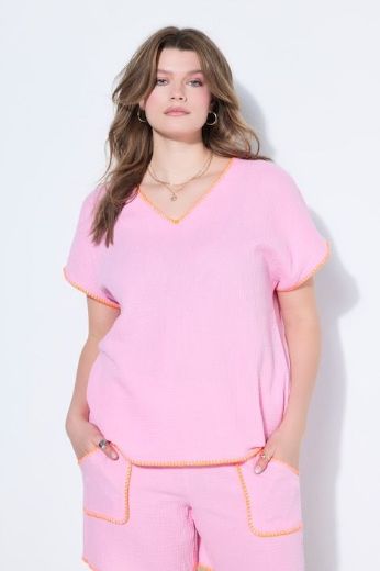 Plus size veliki brojevi Majica kratkih rukava šireg kroja za punije