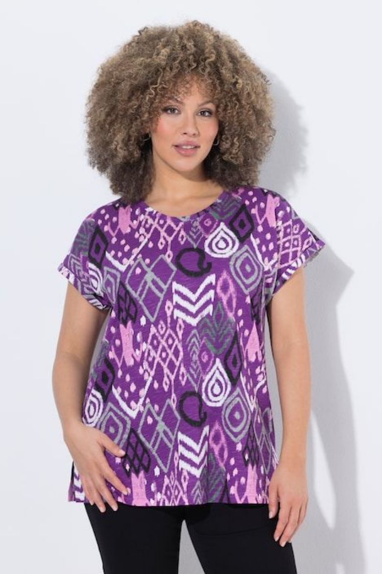 Plus size veliki brojevi Majica kratkih rukava šireg kroja za punije