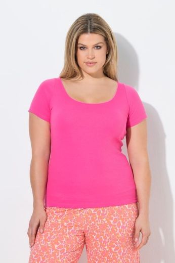 Plus size veliki brojevi Majica kratkih rukava s ušivenim grudnjakom za punije