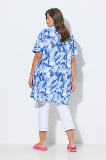 Plus size veliki brojevi Bluza 1/2 rukava dužeg kroja od muslina za punije