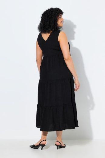 Plus size veliki brojevi Haljina maxi bez rukava V ovratnika za punije