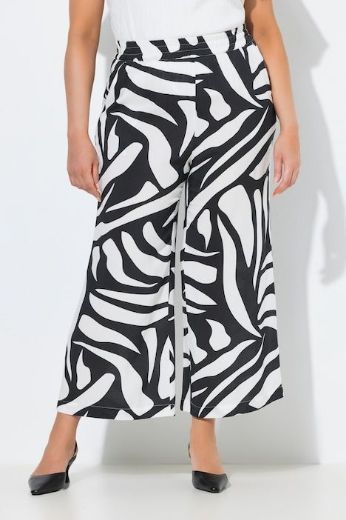 Plus size veliki brojevi Hlače širokih nogavuica zebra uzorka za punije